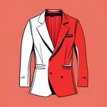 red blazer with dark lapel image